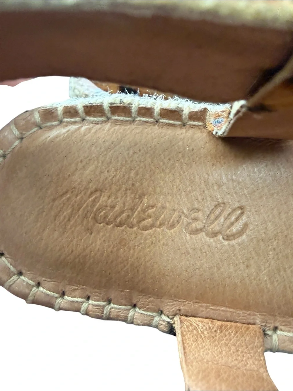 Madewell Leopard Haircalf Espadrille Sandals Size 8 Euro Summer Coastal